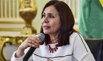 La canciller, Karen Longaric. | Foto archivo | APG