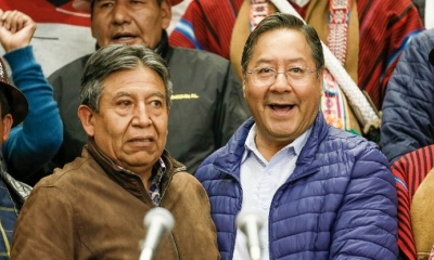 David Choquehuanca y el presidente Luis Arce