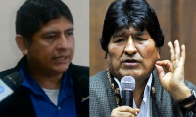 Rolando Cuéllar y Evo Morales/Foto. Kandire 