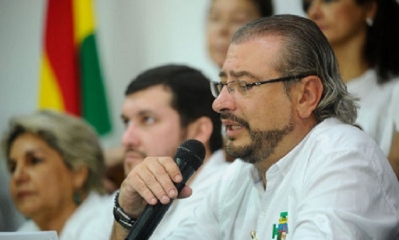 El presidente del Comité pro Santa Cruz, Rómulo Calvo. Foto: APG