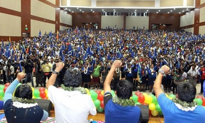 Congreso de las Seis de las Seis Federaciones del Trópico que se realizó en la sede de Unasur, en Cochabamba. 