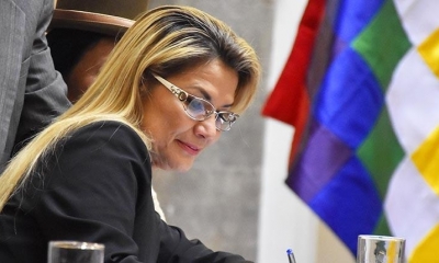 La presidenta transitoria y candidata Jeanine Áñez. | Foto archivo | APG