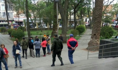 El Agresor fue llevado al Palacio de Justicia.