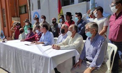 Conferencia de prensa del Comité Cívico. | Lucero Claros