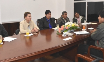 Morales se reunió en horas de la madrugada/Foto. ABI