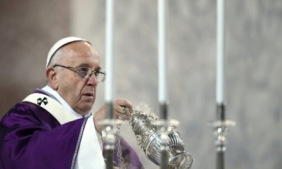  El papa Francisco en la iglesia de Santa Sabina en Roma, el 14 de febrero de 2018