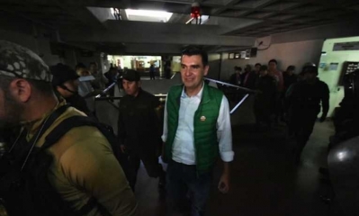 José María Leyes sale de la audiencia que duró más de siete horas.
