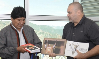 Evo Morales recibió a José Luis Chilavert en la Casa Grande/Foto. RRSS