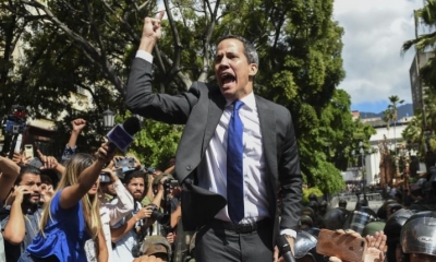 Juan Guaidó camino al parlamento venezolano | AFP