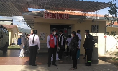 La Gobernación de Cochabamba inspecciona el Hospital de Quillacollo.