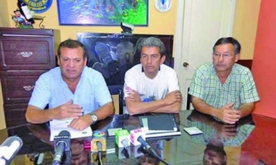 Los representantes de los futbolistas en una conferencia de prensa/Foto. RRSS
