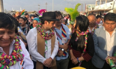 La ministra, estuvo en el Carnaval Andino de Chile/Foto. RRSS