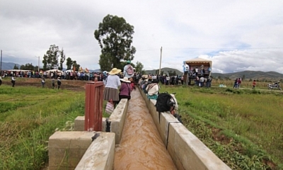 Sistema de microriego inaugurado en Villa Rivero, Cochabamba
