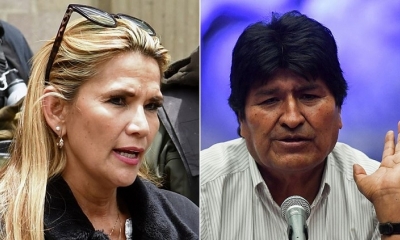 La presidenta transitoria, Jeanine Áñez y el expresidente, Evo Morales. | Web