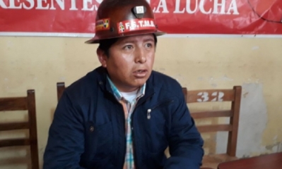 Juan Carlos Guarachi, secretario Ejecutivo de la COB/Foto. RRSS