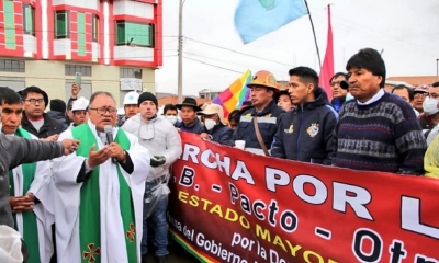 El cuarto día de la marcha. Foto: @evoespueblo.
