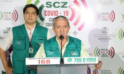 El secretario de Salud de la Gobernación cruceña, Óscar Urenda. / Foto: Gobernación de Santa Cruz