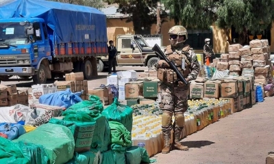Imagen referencial de mercadería de contrabando comisada.