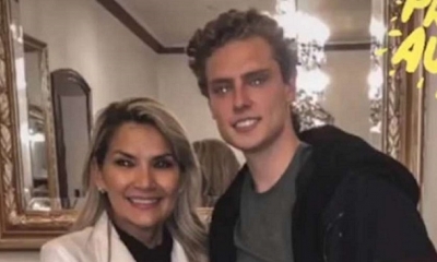 Mauricio Raña Torres, hijo de la diputada junto a la presidenta