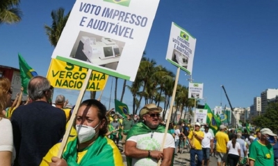 Simpatizantes de Bolsonaro se manifestaron el domingo en varias ciudades de Brasil 