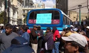  Este es el segundo paro de 24 horas por este tema en La Paz/Foto. RRSS	
