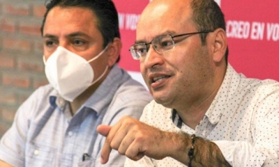 El jefe de la bancada de Creemos, Erwin Bazán