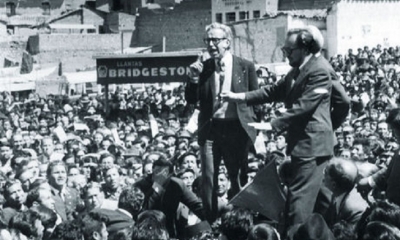 El expresidente Paz Estenssoro se dirige a la población boliviana/Foto. RRSS