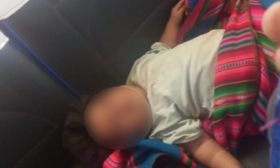 Una bebe es abandonada en una línea de micro 