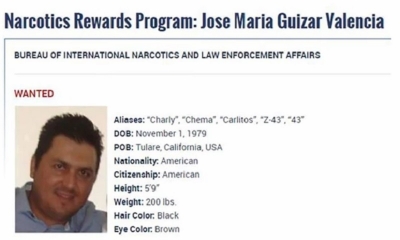 La ficha de José María Guizar Valencia en el Departamento de Estado de Estados Unidos