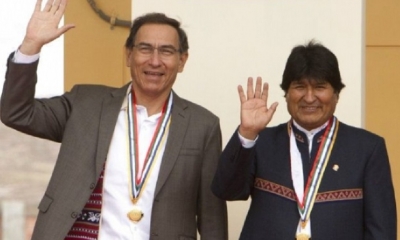 Martín Vizcarra y Evo Morales/Foto. RRSS