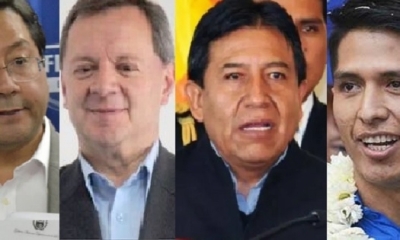Luis Arce, Gringo Gonzáles, David Choquehuanca y Andrónico Rodríguez/Foto. Kandire 