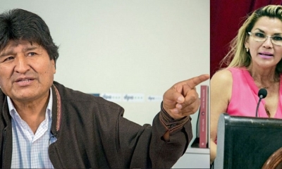 Evo Morales y Jeanine Áñez 