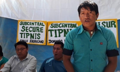 Jacinto Noza, cacique mayor del Consejo Indígena del Sur/Foto. RRSS