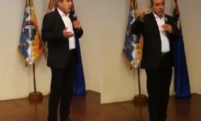 César Dockweiler, explicando lo sucedido/Foto. RRSS