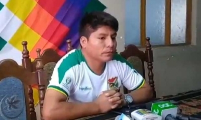 El dirigente del Trópico de Cochabamba, Leonardo Loza