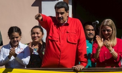 Nicolás Maduro dio un discurso desde el llamado Balcón del Pueblo