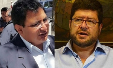 El diputado Amilcar Barral y  El empresario y líder la opositora Unidad Nacional (UN), Samuel Doria Medina