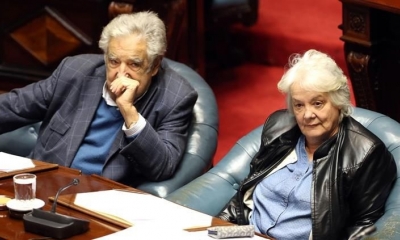 El expresidente José Mujica y la ex vicepresidenta Lucía Topolansky