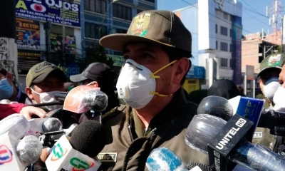 El Comandante estuvo este miércoles en El Alto. Foto: Edwin Apaza.