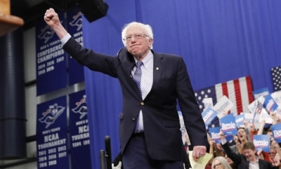 El izquierdista Bernie Sanders en su primera victoria en las primarias para la candidatura demócrata a la Casa Blanca. | EFE