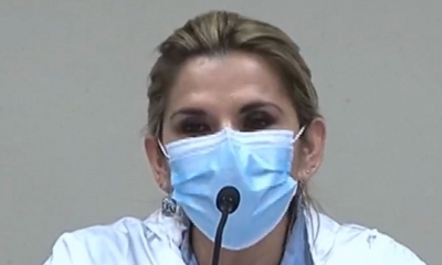 La presidenta Jeanine Áñez