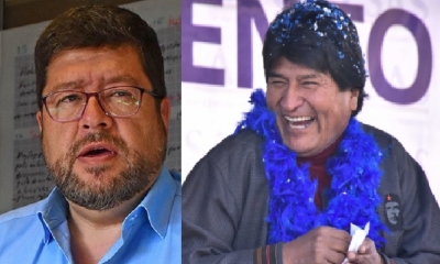 Samuel Doria Medina y Evo Morales/Foto. Kandire
