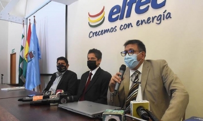 Conferencia de prensa de ENDE y Elfec