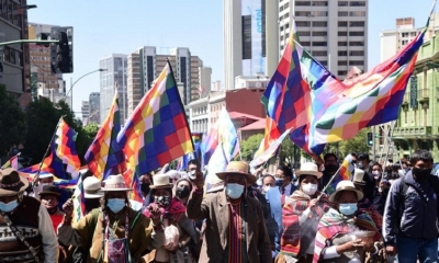 “wiphalazo” del 12 de octubre es una convocatoria de las organizaciones sociales 