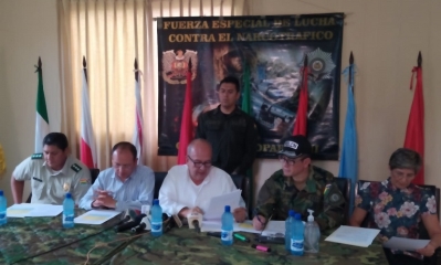 Ministro de Gobierno, Arturo Murillo en conferencia de prensa Trinidad