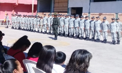 Efectivos del GACIP en la ciudad de Yacuiba