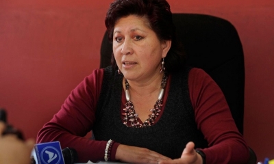 La diputada Sonia Brito en conferencia de prensa