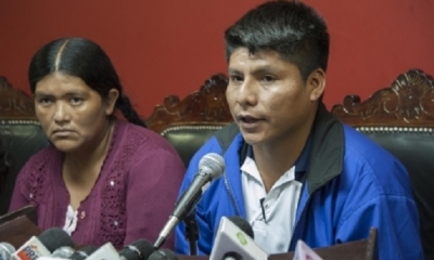 El dirigente cocalero del Trópico de Cochabamba, Leonardo Loza