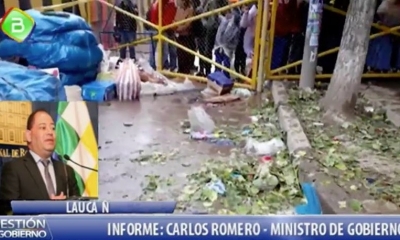 Ministro Romero, informó de los sucedido en carnaval/Foto. Captura de pantalla
