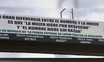 Este es el mensaje difundido en la vía pública que ya fue retirado